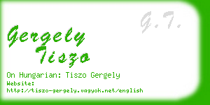 gergely tiszo business card